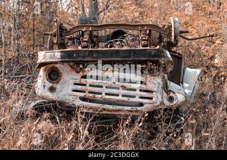 Guasto del camion radioattivo a Chernobyl Foto Stock