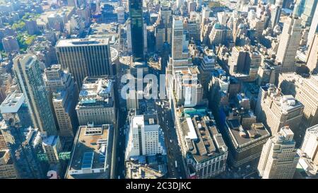 NEW YORK, NEW YORK, USA - 15 SETTEMBRE 2015: Primo piano di manhatten, ny Foto Stock