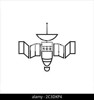 Icona del piatto satellitare Illustrazione grafica vettoriale Illustrazione Vettoriale