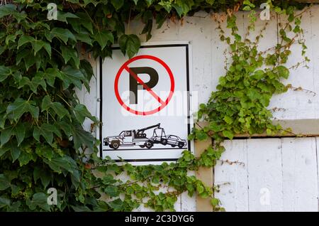 Nessun segnale per la zona di traino a Montreal, Canada Foto Stock