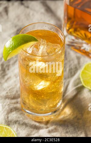 Cocktail di zenzero con calce al Whiskey Ginger Foto Stock