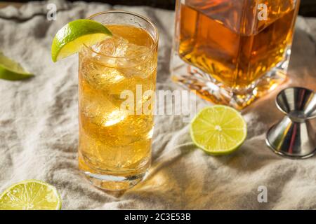 Cocktail di zenzero con calce al Whiskey Ginger Foto Stock