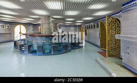 Sala di abluizione della Moschea Bolkiah di JaME' ASR Hassanil a Brunei Darussalam Foto Stock