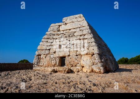 NAVETA d'es Tudons, Minorca, Spagna Foto Stock