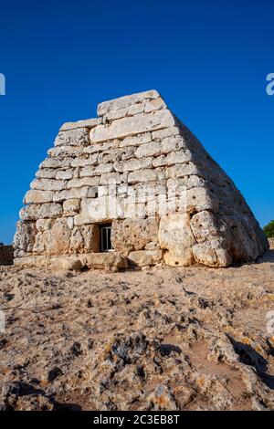 NAVETA d'es Tudons, Minorca, Spagna Foto Stock