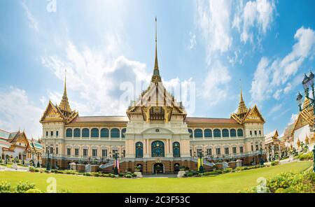 Panorama del complesso del Grand Palace a Bangkok Foto Stock