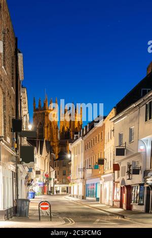 York Minster con cityscape Foto Stock