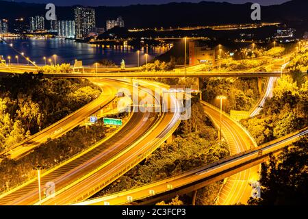 Ponte di Hong Kong Tsing ma Foto Stock