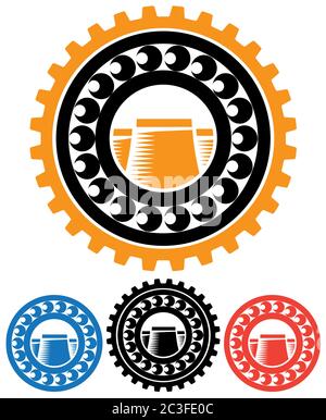 illustrazione vettoriale astratta stilizzata sul tema dell'industria pesante e dell'industrializzazione Illustrazione Vettoriale