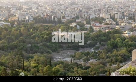 il tempio di efesto ad atene, grecia Foto Stock