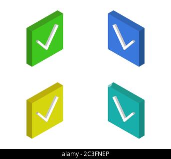 icona di controllo isometrico illustrata in vettore su sfondo bianco Foto Stock