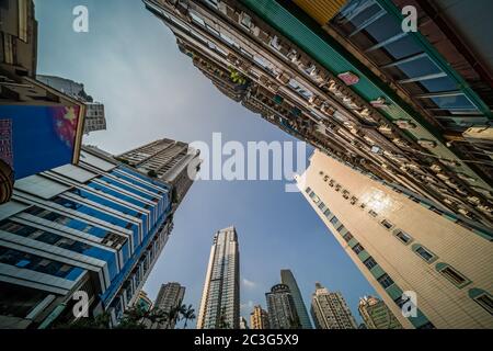 Alti edifici commerciali e residenziali nella città di Chongqing Foto Stock