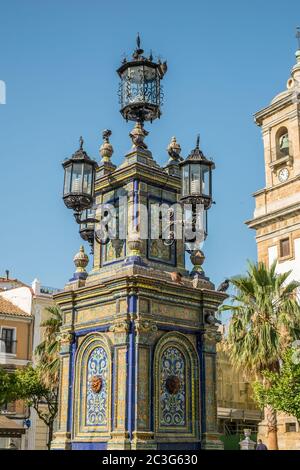 Algeciras, Spagna - 27 giugno 2018. Piazza alta storica (Piazza alta) nel centro storico di Algeciras, Spagna. È uno dei principali centri di attività in Foto Stock