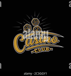 Logo del club del casinò. Vettore e illustrazione. Illustrazione Vettoriale