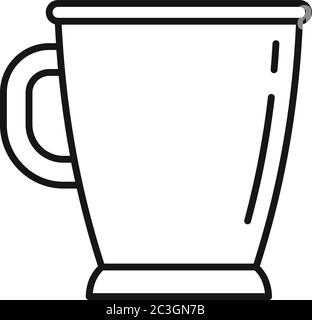 Icona di tazza messicana fatta a mano. Profilo messicano tazza artigianale vettore icona per web design isolato su sfondo bianco Illustrazione Vettoriale