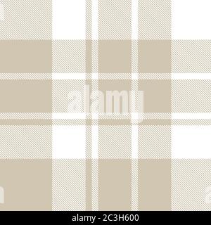 Motivo senza cuciture marrone Taupe Plaid, motivo senza cuciture Tartan adatto per tessuti e grafica moda Foto Stock