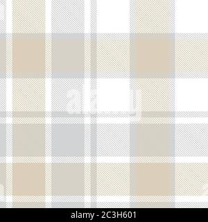 Motivo senza cuciture marrone Taupe Plaid, motivo senza cuciture Tartan adatto per tessuti e grafica moda Foto Stock