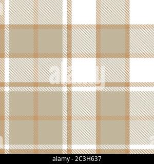 Motivo senza cuciture marrone Taupe Plaid, motivo senza cuciture Tartan adatto per tessuti e grafica moda Foto Stock