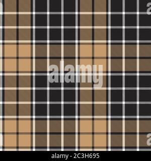 Motivo senza cuciture marrone Taupe Plaid, motivo senza cuciture Tartan adatto per tessuti e grafica moda Foto Stock