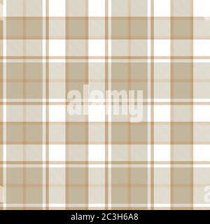 Motivo senza cuciture marrone Taupe Plaid, motivo senza cuciture Tartan adatto per tessuti e grafica moda Foto Stock