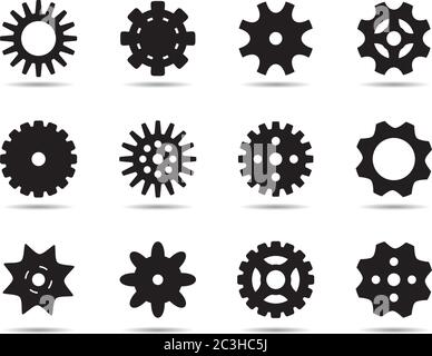 Un gruppo di ingranaggi. File EPS vettoriali Illustrazione Vettoriale
