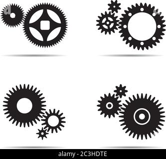 Un gruppo di ingranaggi. File EPS vettoriali Illustrazione Vettoriale