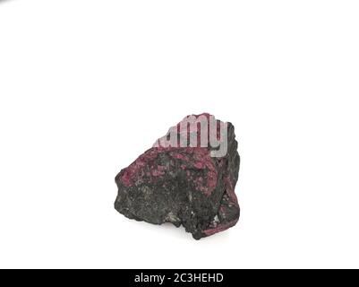 Un rosso rubino naturale nella roccia Foto Stock