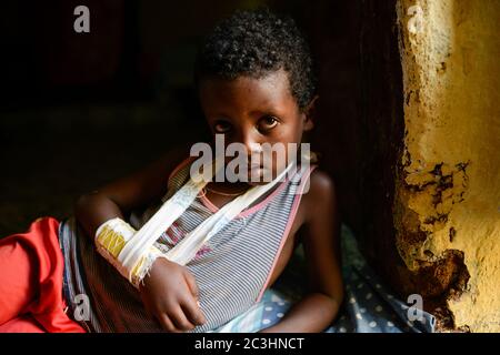 Etiopia, Tigray, Shire, rifugiati eritrei camp May-Ayni gestito da ARRA E UNHCR / AETHIOPIEN, Tigray, Shire, Fluechtlingslager May-Ayni fuer eritreische Fluechtlinge Foto Stock