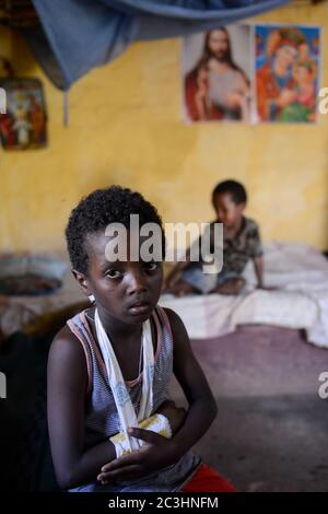 Etiopia, Tigray, Shire, rifugiati eritrei camp May-Ayni gestito da ARRA E UNHCR / AETHIOPIEN, Tigray, Shire, Fluechtlingslager May-Ayni fuer eritreische Fluechtlinge Foto Stock