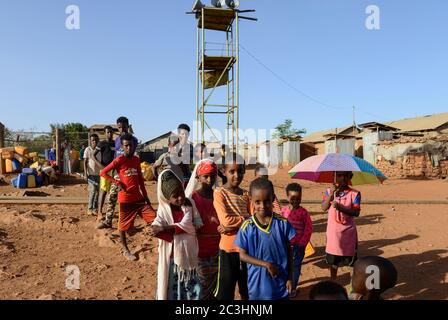 Etiopia, Tigray, Shire, rifugiati eritrei camp May-Ayni gestito da ARRA E UNHCR / AETHIOPIEN, Tigray, Shire, Fluechtlingslager May-Ayni fuer eritreische Fluechtlinge Foto Stock