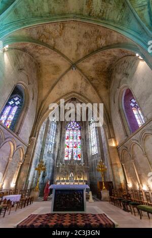 Collegiate choir , Eglise Collégiale, Saint-Émilion, dipartimento della Gironda, Nouvelle-Aquitaine, Francia. Foto Stock