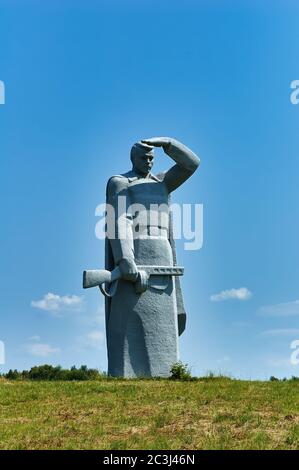 Dubosekovo, Russia - 8 luglio 2006: Il Memoriale degli Eroi di Panfilov del 28 al posto della battaglia di Dubosekovo durante la seconda guerra mondiale, Nelidovo vi Foto Stock