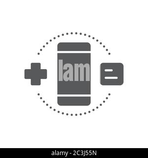 Icona vettore chat medica mobile isolato su sfondo bianco Illustrazione Vettoriale
