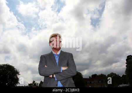 Boris Becker a Wimbledon nel 2010 Fotografia di Adam Stoltman Foto Stock