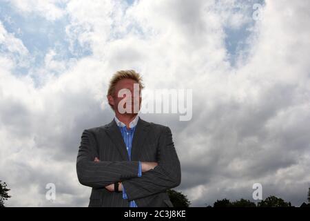 Boris Becker a Wimbledon nel 2010 Fotografia di Adam Stoltman Foto Stock