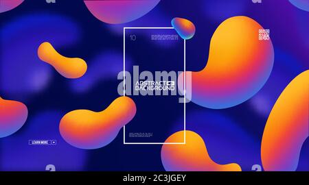 Sfondo viola liquido in stile 3d. Vettore gradiente fluido grafico. Gradiente di atterraggio per poster creativi. Flusso metallico astratto liquido. Illustrazione Vettoriale