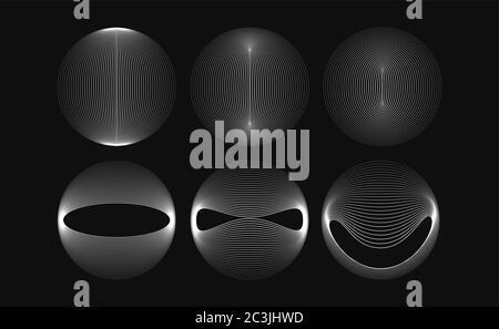 Illustrazione del vettore del cerchio concentrico. Forma astratta sfondo geometrico del disegno. Motivo rotondo elemento creativo. Profilo retro circolare sottile Illustrazione Vettoriale