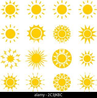 Illustrazione del vettore dell'icona Sun Illustrazione Vettoriale
