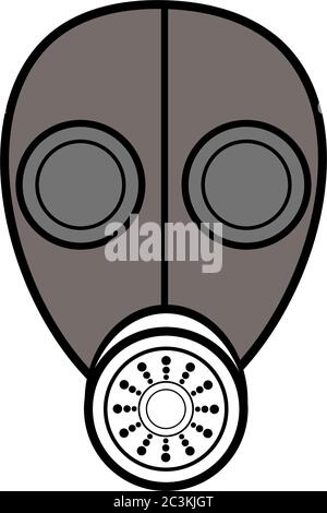 Maschera di inquinamento, malattia, Corona VirusRespirator icona maschera gas. Semplice illustrazione del logo icona vettore pane maschera gas respiratore per il web Illustrazione Vettoriale