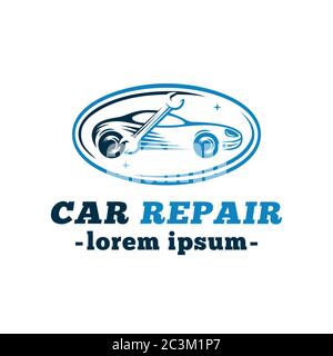 Logo di riparazione auto. Vettore e illustrazione. Illustrazione Vettoriale