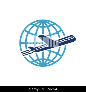 Logo di viaggio. Vettore e illustrazione. Illustrazione Vettoriale