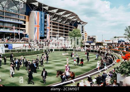 Parade Ring al Royal ascot Foto Stock