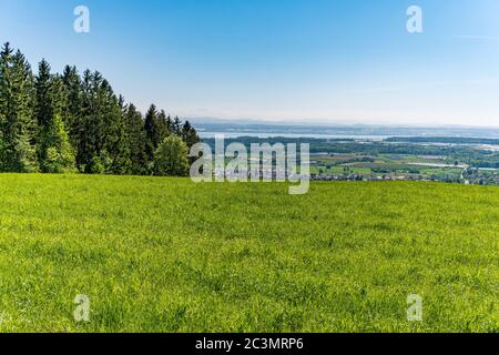 Visita Markdorf sul lago di Costanza con una splendida vista sulle Alpi Foto Stock