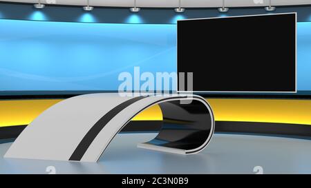 Studio TV virtuale Foto Stock