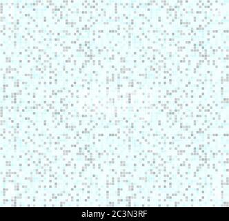 Pattern blu tecnologico. Pixel vettoriali sfondo senza giunture. Mosaico moderno quadrato. Illustrazione grafica. Illustrazione Vettoriale