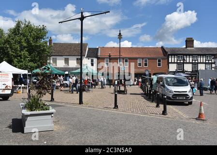 Misure di sicurezza in Wymondham Foto Stock