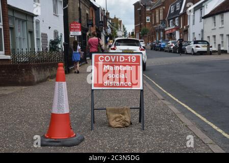 Misure di sicurezza in Wymondham Foto Stock