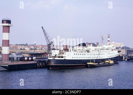 Il porto di Hook of Holland nel 1975 Foto Stock