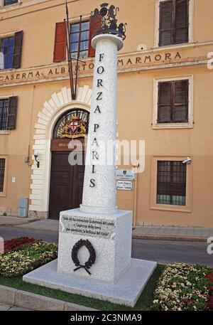 Sassari, Sardegna, Italia. Il memoriale di Brigata Sassari (prima guerra mondiale 1915-18) Foto Stock