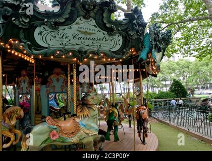 Giostra del Bryant Park Foto Stock